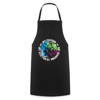 Electrical Engineer My Passion My Engineer Lineman - Cooking Apron - black - Front - AI Model Male 185 dark (185cm)