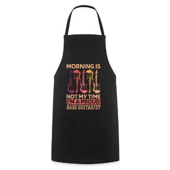Bass Guitar Morning Is Not My Time Guitare basse - Tablier de cuisine - noir - Devant - AI Model Male 185 dark (185cm)