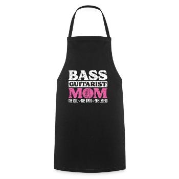 Bassiste Maman L’idole Le mythe Guitariste - Tablier de cuisine - noir - Devant - AI Model Male 185 dark (185cm)