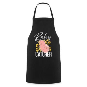 LD Labour And Delivery Nurse - Cooking Apron - black - Front - AI Model Male 185 dark (185cm)