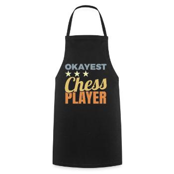 Average chess player - Cooking Apron - black - Front - AI Model Male 185 dark (185cm)