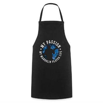 Mandolin Player My Passion My Mandolin Folk Music - Cooking Apron - black - Front - AI Model Male 185 dark (185cm)
