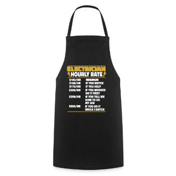 Électricien Tarif horaire Électronicien Électricien - Tablier de cuisine - noir - Devant - AI Model Male 185 dark (185cm)
