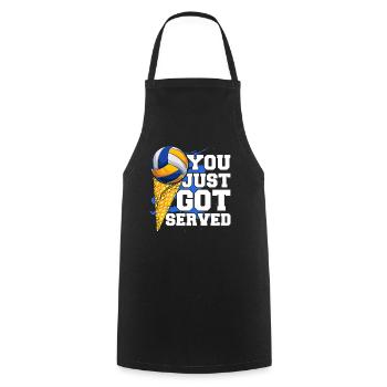 You Just Got Served Volleyball Player Volleyball - Cooking Apron - black - Front - AI Model Male 185 dark (185cm)