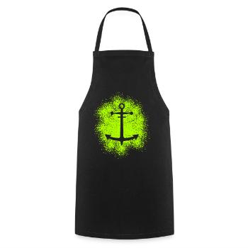 Anchor – symbol of freedom and the sea - Cooking Apron - black - Front - AI Model Male 185 dark (185cm)