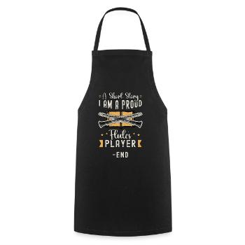 Flutes Player A Short Story I Am A Proud Flutist - Cooking Apron - black - Front - AI Model Male 185 dark (185cm)