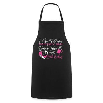 LD Labour And Delivery Nurse - Cooking Apron - black - Front - AI Model Male 185 dark (185cm)