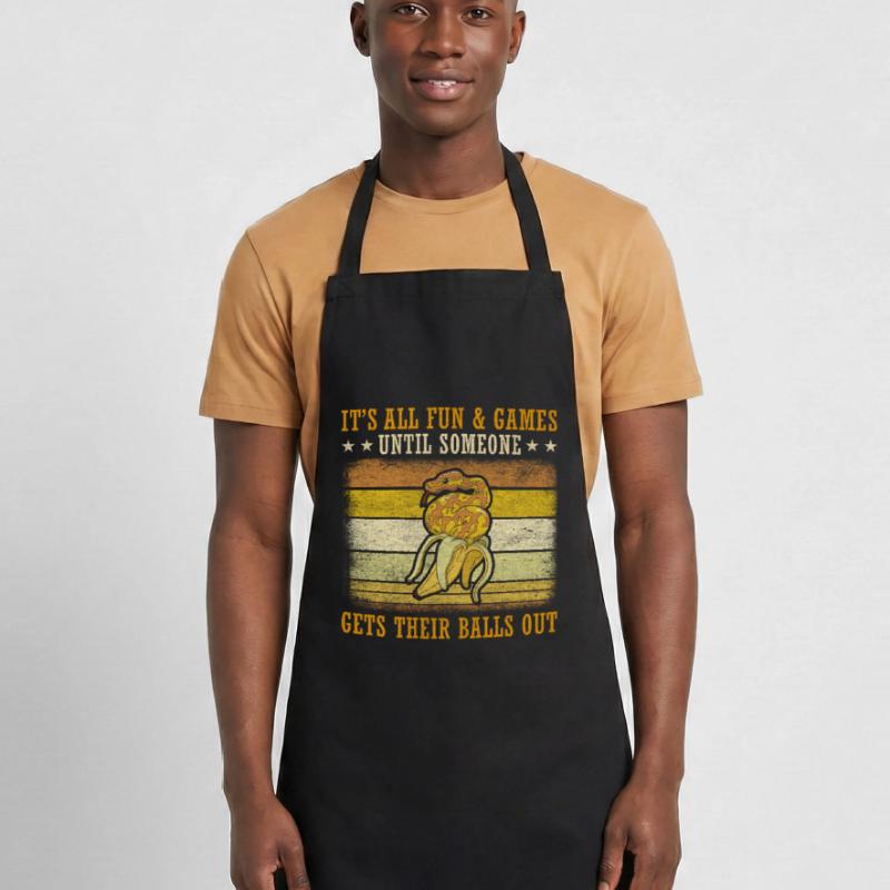 Tout le plaisir jusqu’à ce que quelqu’un sorte les couilles King Python Tablier de cuisine