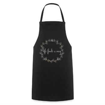 Life finds a way, Dandelion - Cooking Apron - black - Front - AI Model Male 185 dark (185cm)