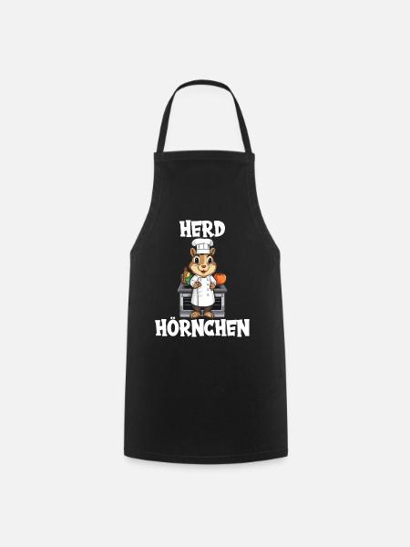 Erdhörnchen kochen Koch Kochmütze Herdhörnchen - Kochschürze - Schwarz