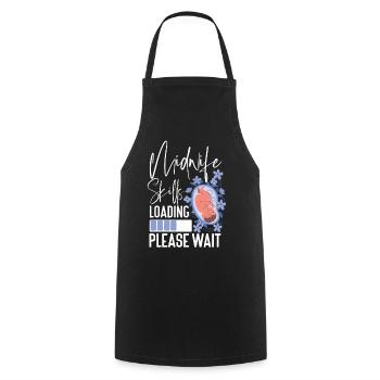 Infirmière Sage-femme Accoucheuse Étudiante - Tablier de cuisine - noir - Devant - AI Model Male 185 dark (185cm)