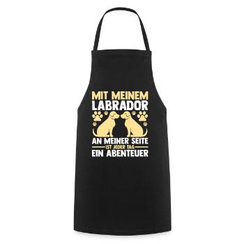 Hund Labrador - Kochschürze - Schwarz - Vorne - AI Model Male 185 dark (185cm)