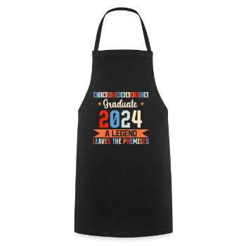 Fier diplômé de la maternelle 2024 - Tablier de cuisine - noir - Devant - AI Model Male 185 dark (185cm)