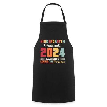 Fier diplômé de la maternelle 2024 - Tablier de cuisine - noir - Devant - AI Model Male 185 dark (185cm)