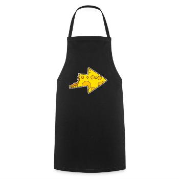 Arrow Cheese - Cooking Apron - black - Front - AI Model Male 185 dark (185cm)
