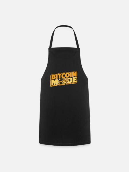 Bitcoin Mode On Blockchain Crypto Cryptocurrency - Cooking Apron - black