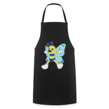 Butterfly Wizard Wand - Cooking Apron - black - Front - AI Model Male 185 dark (185cm)