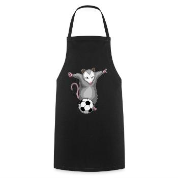 Beutelratte Fußballspieler Fußball - Kochschürze - Schwarz - Vorne - AI Model Male 185 dark (185cm)