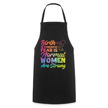 LD Labour And Delivery Nurse - Cooking Apron - black - Front - AI Model Male 185 dark (185cm)