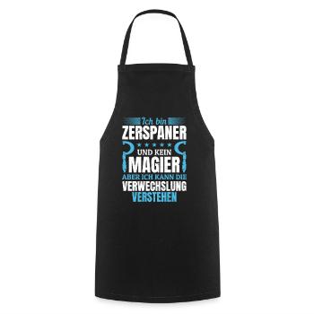 Zerspaner mein Handwerk beherrsche ich meisterhaft - Kochschürze - Schwarz - Vorne - AI Model Male 185 dark (185cm)
