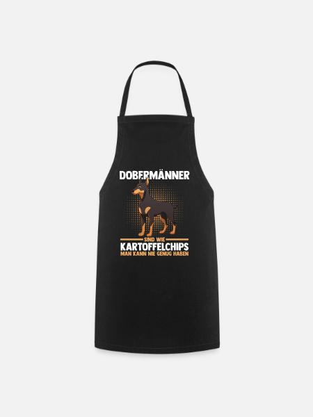 Hund Dobermann - Kochschürze - Schwarz