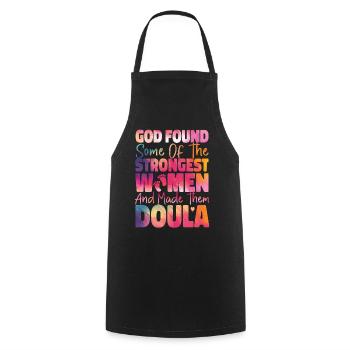 Doula Birth Worker Rainbow God - Kochschürze - Schwarz - Vorne - AI Model Male 185 dark (185cm)