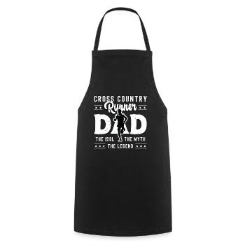 Cross Country Runner Dad The Idol The XC Runner - Cooking Apron - black - Front - AI Model Male 185 dark (185cm)