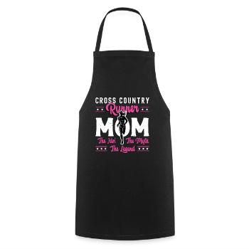 Maman coureuse de cross-country L’idole aime courir - Tablier de cuisine - noir - Devant - AI Model Male 185 dark (185cm)