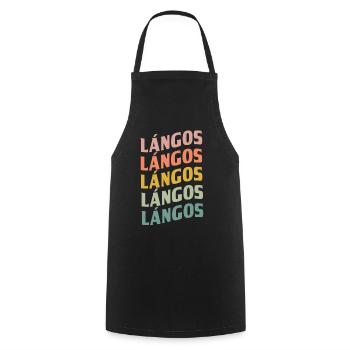 Langos - Cooking Apron - black - Front - AI Model Male 185 dark (185cm)