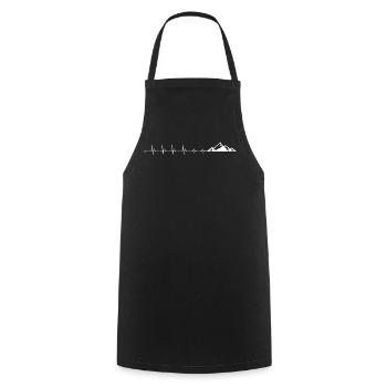 Please upload the design image - Cooking Apron - black - Front - AI Model Male 185 dark (185cm)