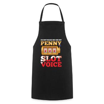 My Penny Slot Voice - Kochschürze - Schwarz - Vorne - AI Model Male 185 dark (185cm)