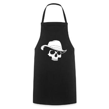 Cowboy Skull - Cooking Apron - black - Front - AI Model Male 185 dark (185cm)
