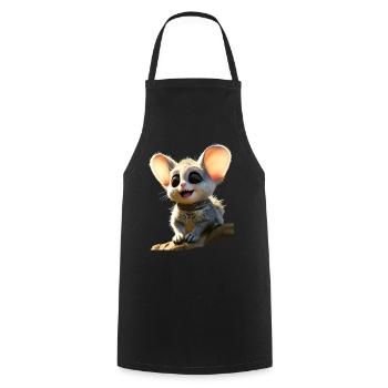 Galago Buschbaby Affen Galagos Affe Süßer Galago - Kochschürze - Schwarz - Vorne - AI Model Male 185 dark (185cm)