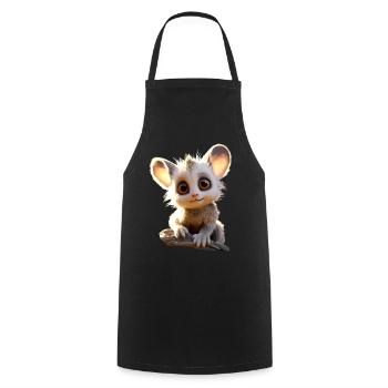 Galago Bush Bébé Singe Galagos Singe Mignon Galago - Tablier de cuisine - noir - Devant - AI Model Male 185 dark (185cm)
