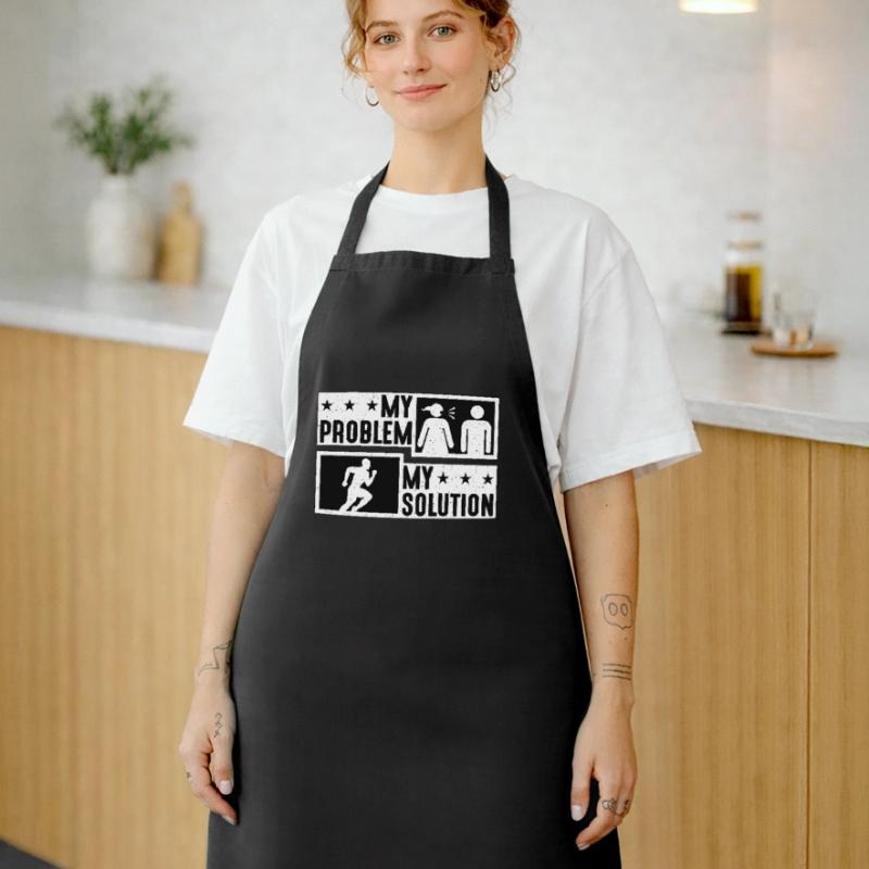 Trail Runner My Problem My Solution Pictogram Dad Cooking Apron