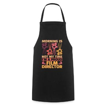 Film Director Morning Is Not My Time Film Producer - Cooking Apron - black - Front - AI Model Male 185 dark (185cm)