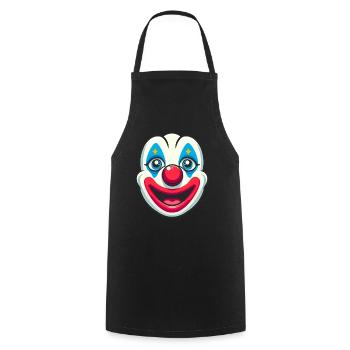 Pure carnival joy: clown face for fun - Cooking Apron - black - Front - AI Model Male 185 dark (185cm)