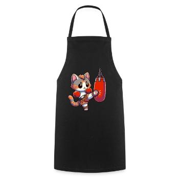 Muay Thai Boxing, Thai Boxing Kickboxen Kickboxer - Kochschürze - Schwarz - Vorne - AI Model Male 185 dark (185cm)