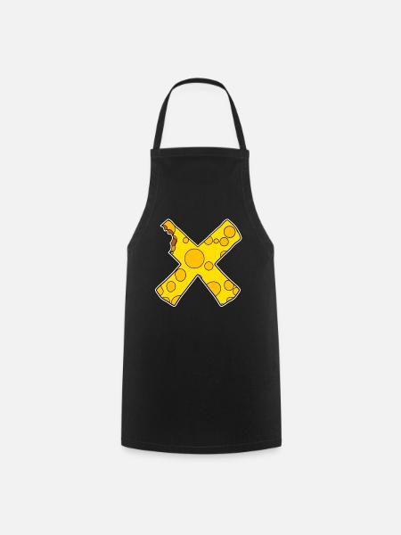 Käse X Kreuz - Kochschürze - Schwarz