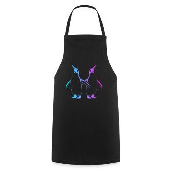 Oiseau de mer Manchot royal Manchot empereur Pingouin - Tablier de cuisine - noir - Devant - AI Model Male 185 dark (185cm)