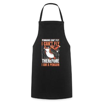 Les pingouins ne peuvent pas voler Je ne peux pas voler Manchot royal - Tablier de cuisine - noir - Devant - AI Model Male 185 dark (185cm)