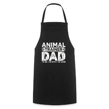 Animal Trainer Dad The Idol The Myth The Zookeeper - Cooking Apron - black - Front - AI Model Male 185 dark (185cm)