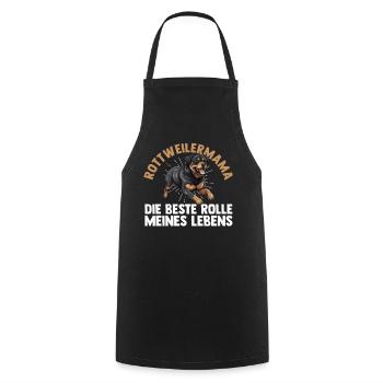 Dog Mom Rottweiler Mom Mistress Dog Rottweiler - Cooking Apron - black - Front - AI Model Male 185 dark (185cm)
