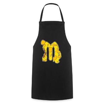 Zodiac sign Virgo Symbol - Cooking Apron - black - Front - AI Model Male 185 dark (185cm)