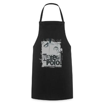 Minimalist water polo - Cooking Apron - black - Front - AI Model Male 185 dark (185cm)