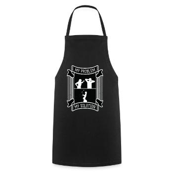 Circus Clown My Problem My Solution Pictogram Dad - Cooking Apron - black - Front - AI Model Male 185 dark (185cm)