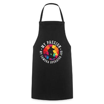 Cadreur Ma passion Ma caméra - Tablier de cuisine - noir - Devant - AI Model Male 185 dark (185cm)