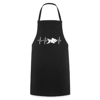 pulse fish fish animals icon logo team - Cooking Apron - black - Front - AI Model Male 185 dark (185cm)