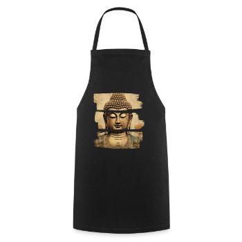 Buddhism Yoga Buddhist Zen Meditation Buddha - Cooking Apron - black - Front - AI Model Male 185 dark (185cm)