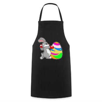 Bunny Easter Boxes - Cooking Apron - black - Front - AI Model Male 185 dark (185cm)
